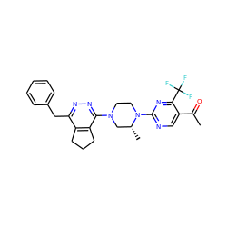 CC(=O)c1cnc(N2CCN(c3nnc(Cc4ccccc4)c4c3CCC4)C[C@H]2C)nc1C(F)(F)F ZINC000201147722