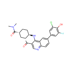 CC(=O)c1cnc2ccc(-c3cc(F)c(O)c(Cl)c3)cc2c1N[C@H]1CC[C@H](C(=O)N(C)C)CC1 ZINC000473183272