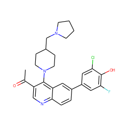 CC(=O)c1cnc2ccc(-c3cc(F)c(O)c(Cl)c3)cc2c1N1CCC(CN2CCCC2)CC1 ZINC000203803492