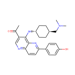 CC(=O)c1cnc2ccc(-c3ccc(O)cc3)nc2c1N[C@H]1CC[C@H](CN(C)C)CC1 ZINC000473165001