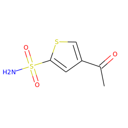 CC(=O)c1csc(S(N)(=O)=O)c1 ZINC000013736794