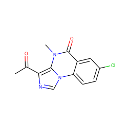 CC(=O)c1ncn2c3ccc(Cl)cc3c(=O)n(C)c12 ZINC000040861060