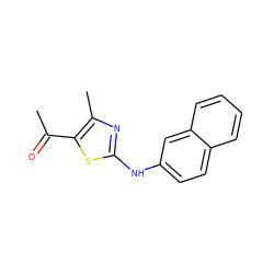 CC(=O)c1sc(Nc2ccc3ccccc3c2)nc1C ZINC000098208491