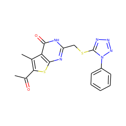 CC(=O)c1sc2nc(CSc3nnnn3-c3ccccc3)[nH]c(=O)c2c1C ZINC000013598300