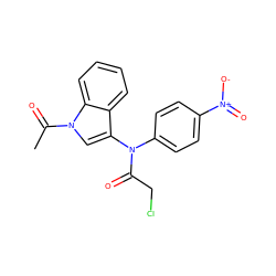 CC(=O)n1cc(N(C(=O)CCl)c2ccc([N+](=O)[O-])cc2)c2ccccc21 ZINC000004350647