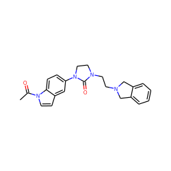 CC(=O)n1ccc2cc(N3CCN(CCN4Cc5ccccc5C4)C3=O)ccc21 ZINC000043019955