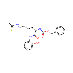 CC(=S)NCCCC[C@H](NC(=O)OCc1ccccc1)C(=O)Nc1ccccc1O ZINC000072123264