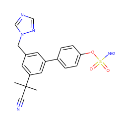 CC(C)(C#N)c1cc(Cn2cncn2)cc(-c2ccc(OS(N)(=O)=O)cc2)c1 ZINC000045367569