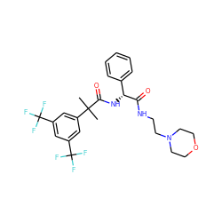 CC(C)(C(=O)N[C@@H](C(=O)NCCN1CCOCC1)c1ccccc1)c1cc(C(F)(F)F)cc(C(F)(F)F)c1 ZINC000103235197