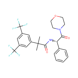 CC(C)(C(=O)N[C@H](C(=O)N1CCOCC1)c1ccccc1)c1cc(C(F)(F)F)cc(C(F)(F)F)c1 ZINC000103235186