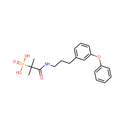 CC(C)(C(=O)NCCCc1cccc(Oc2ccccc2)c1)P(=O)(O)O ZINC000040834645