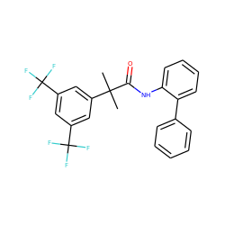 CC(C)(C(=O)Nc1ccccc1-c1ccccc1)c1cc(C(F)(F)F)cc(C(F)(F)F)c1 ZINC000028571358