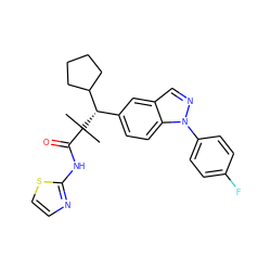 CC(C)(C(=O)Nc1nccs1)[C@@H](c1ccc2c(cnn2-c2ccc(F)cc2)c1)C1CCCC1 ZINC000096283960