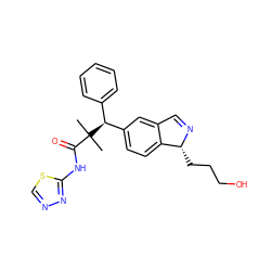 CC(C)(C(=O)Nc1nncs1)[C@@H](c1ccccc1)c1ccc2c(c1)C=N[C@@H]2CCCO ZINC000096283977