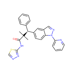 CC(C)(C(=O)Nc1nncs1)[C@@H](c1ccccc1)c1ccc2c(cnn2-c2ccccn2)c1 ZINC000096283983