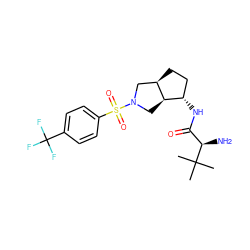 CC(C)(C)[C@H](N)C(=O)N[C@H]1CC[C@@H]2CN(S(=O)(=O)c3ccc(C(F)(F)F)cc3)C[C@@H]21 ZINC000096921371