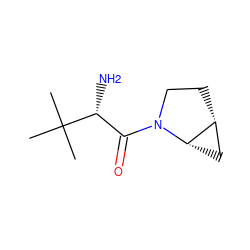 CC(C)(C)[C@H](N)C(=O)N1CC[C@@H]2C[C@@H]21 ZINC000028824950