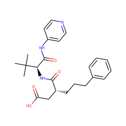 CC(C)(C)[C@H](NC(=O)[C@H](CCCc1ccccc1)CC(=O)O)C(=O)Nc1ccncc1 ZINC000027647704