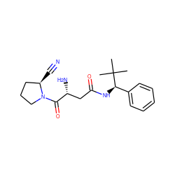 CC(C)(C)[C@H](NC(=O)C[C@@H](N)C(=O)N1CCC[C@H]1C#N)c1ccccc1 ZINC000038321519