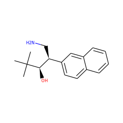 CC(C)(C)[C@H](O)[C@@H](CN)c1ccc2ccccc2c1 ZINC000000023155