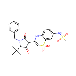 CC(C)(C)[C@H]1C(=O)C(C2=CS(=O)(=O)c3cc(NS(C)(=O)=O)ccc3N2)C(=O)N1Cc1ccccc1 ZINC000101294365