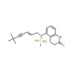 CC(C)(C)C#C/C=C/CN(c1cccc2c1CCC(=O)N2)S(C)(=O)=O ZINC000029230343