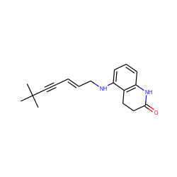 CC(C)(C)C#C/C=C/CNc1cccc2c1CCC(=O)N2 ZINC000029242768