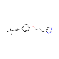 CC(C)(C)C#Cc1ccc(OCCCc2c[nH]cn2)cc1 ZINC000013781540