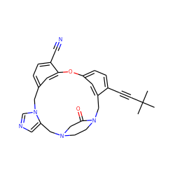 CC(C)(C)C#Cc1ccc2cc1CN1CCN(CC1=O)Cc1cncn1Cc1ccc(C#N)c(c1)O2 ZINC000013589245