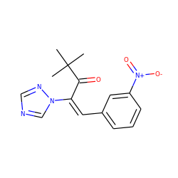 CC(C)(C)C(=O)/C(=C\c1cccc([N+](=O)[O-])c1)n1cncn1 ZINC000004832804