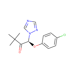 CC(C)(C)C(=O)[C@H](Oc1ccc(Cl)cc1)n1cncn1 ZINC000000000803