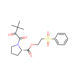 CC(C)(C)C(=O)C(=O)N1CCC[C@H]1C(=O)OCCS(=O)(=O)c1ccccc1 ZINC000025969460