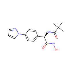 CC(C)(C)C(=O)N[C@@H](C(=O)NO)c1ccc(-n2cccn2)cc1 ZINC000223256123