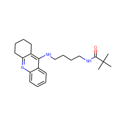 CC(C)(C)C(=O)NCCCCNc1c2c(nc3ccccc13)CCCC2 ZINC000029136168