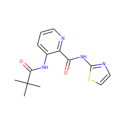 CC(C)(C)C(=O)Nc1cccnc1C(=O)Nc1nccs1 ZINC000013521848