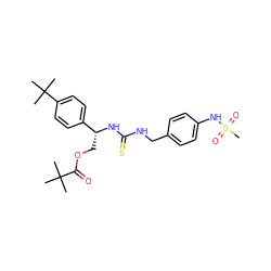 CC(C)(C)C(=O)OC[C@@H](NC(=S)NCc1ccc(NS(C)(=O)=O)cc1)c1ccc(C(C)(C)C)cc1 ZINC000084653253