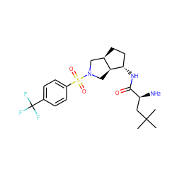 CC(C)(C)C[C@H](N)C(=O)N[C@H]1CC[C@@H]2CN(S(=O)(=O)c3ccc(C(F)(F)F)cc3)C[C@@H]21 ZINC000096921372