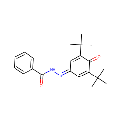 CC(C)(C)C1=CC(=NNC(=O)c2ccccc2)C=C(C(C)(C)C)C1=O ZINC000013895866