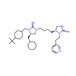 CC(C)(C)C1CCC(CN2C(=N)N(CCCC[C@H]3CNC(=N)N3CCc3cccnc3)C[C@H]2CC2CCCCC2)CC1 ZINC000103252561