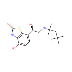 CC(C)(C)CC(C)(C)NC[C@H](O)c1ccc(O)c2[nH]c(=O)sc12 ZINC000058591437