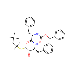 CC(C)(C)CC(C)(C)SCC(=O)[C@H](Cc1ccccc1)NC(=O)[C@H](Cc1ccccc1)NC(=O)OCc1ccccc1 ZINC000027736016