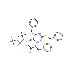 CC(C)(C)CC(C)(CC(C)(C)C)SCC(=O)[C@H](Cc1ccccc1)NC(=O)[C@H](Cc1ccccc1)NC(=O)OCc1ccccc1 ZINC000027743959