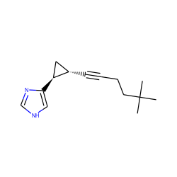 CC(C)(C)CCC#C[C@H]1C[C@@H]1c1c[nH]cn1 ZINC000001546259