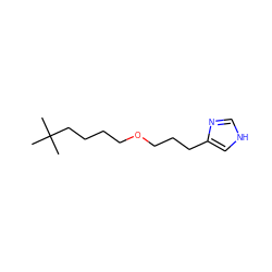 CC(C)(C)CCCCOCCCc1c[nH]cn1 ZINC000013491002