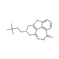 CC(C)(C)CCN1Cc2n[nH]c(=O)c3cccc4[nH]c(c2c43)C1 ZINC000150197904