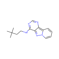 CC(C)(C)CCNc1ncnc2c1nn1ccccc21 ZINC000653738048