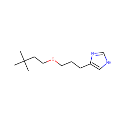 CC(C)(C)CCOCCCc1c[nH]cn1 ZINC000002022429