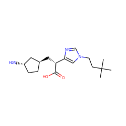 CC(C)(C)CCn1cnc([C@@H](C[C@H]2CC[C@H](N)C2)C(=O)O)c1 ZINC000026269492