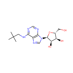 CC(C)(C)CNc1ncnc2c1ncn2[C@H]1O[C@H](CO)[C@@H](O)[C@H]1O ZINC000049125241