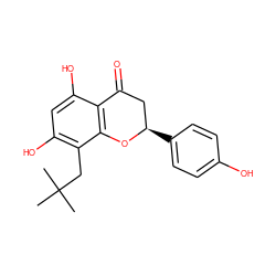 CC(C)(C)Cc1c(O)cc(O)c2c1O[C@H](c1ccc(O)cc1)CC2=O ZINC000014971018